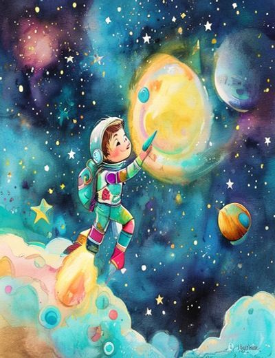 Buchcover „Reise zum Mond“ für Jonas